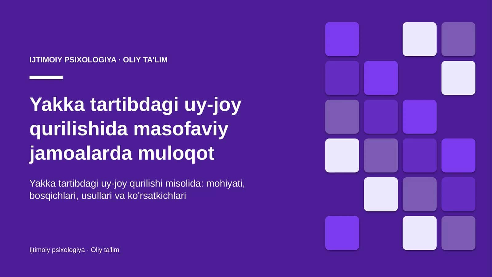 yakka tartibdagi uy joy qurilishida masofaviy jamoalarda muloqot 1306 1