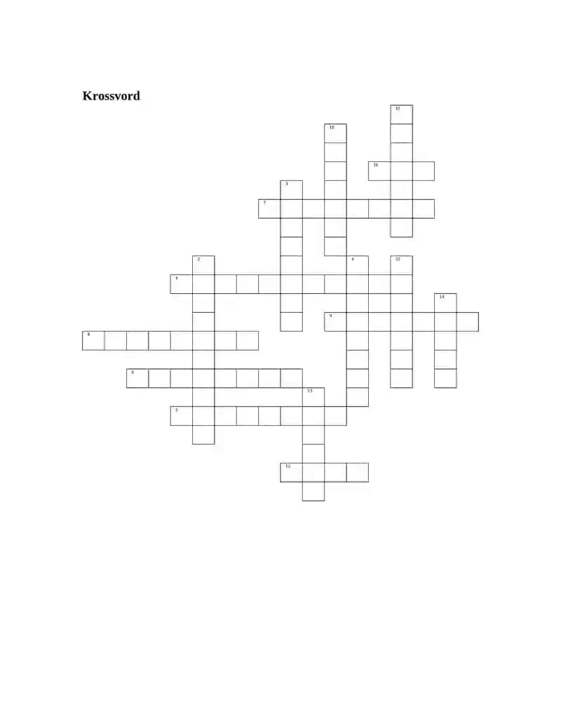 URFIKRLIK Krossvord