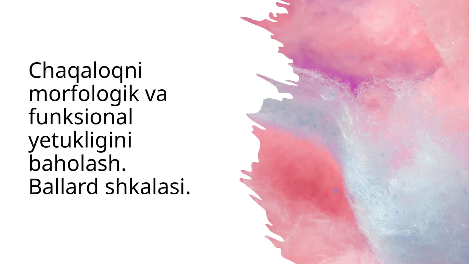 Chaqaloqnimorfologikvafunksionalyetukliginibaholash. Ballardshkalasi 1