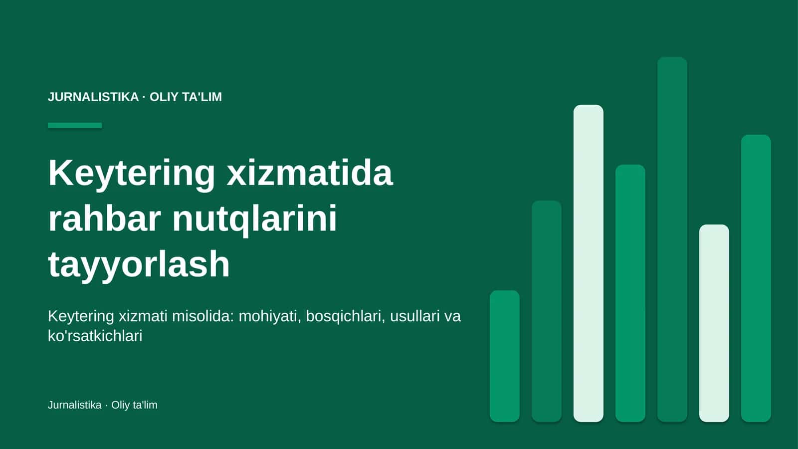 Keytering xizmatida rahbar nutqlarini tayyorlash 1