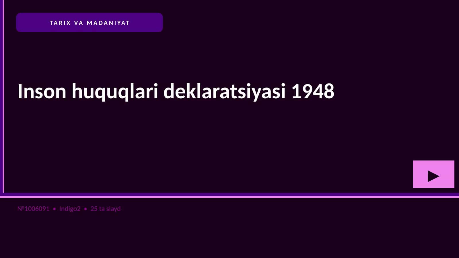 Inson huquqlari deklaratsiyasi 1948 1