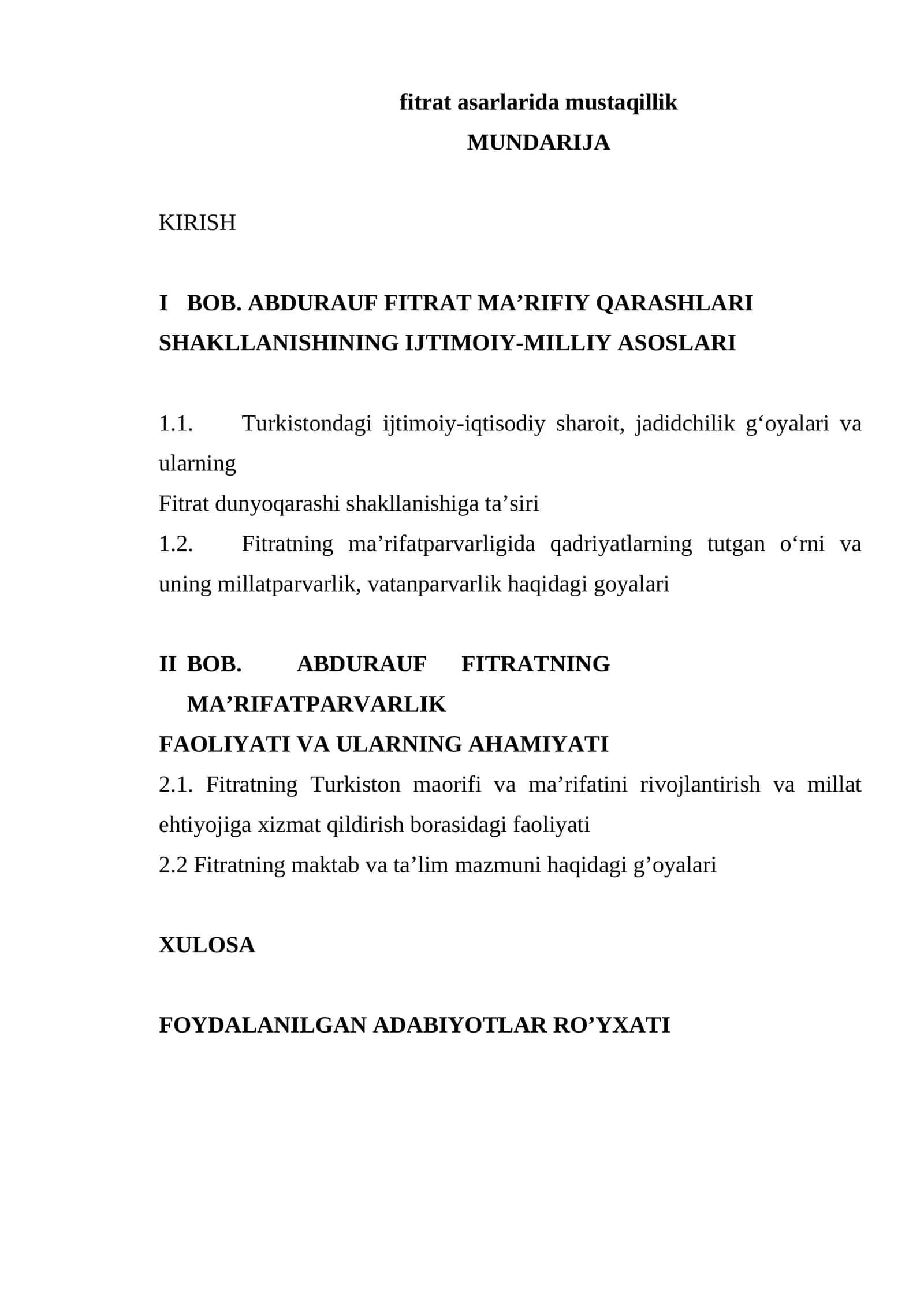 Fitrat asarlarida mustaqillik 1