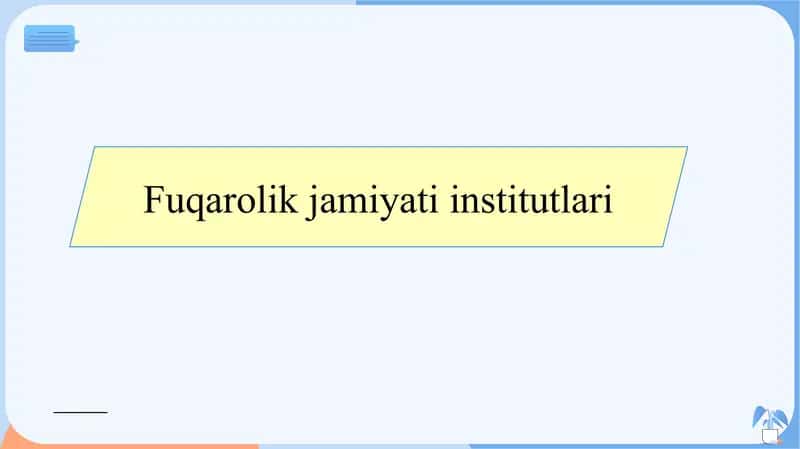 Fuqarolik jamiyati institutlari 1
