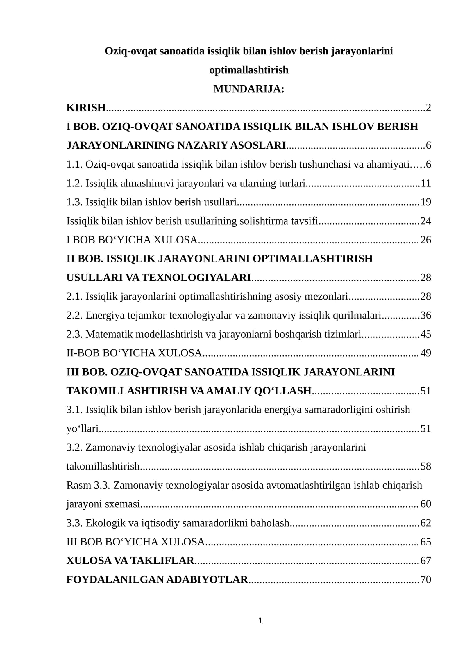 Oziq-ovqat sanoatida issiqlik bilan ishlov berish jarayonlarini optimallashtirish 1