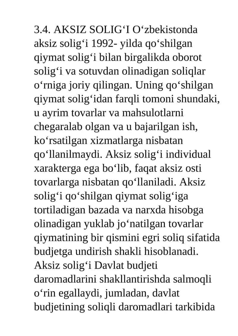 Aksiz Solig‘i 1