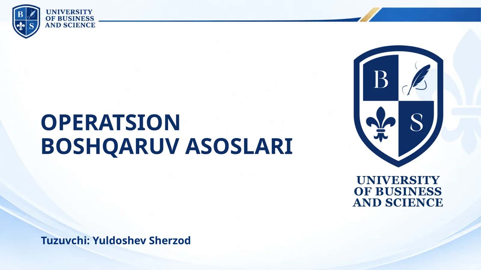 OPERATSION BOSHQARUV ASOSLARI 1