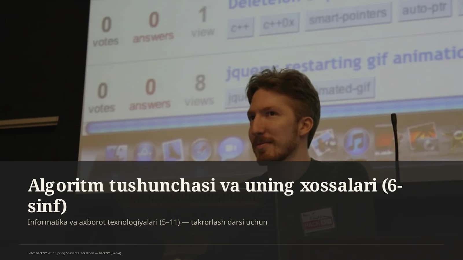Algoritm tushunchasi va uning xossalari (6-sinf) 1