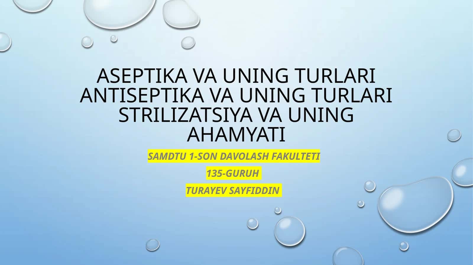 Aseptik turlari 1