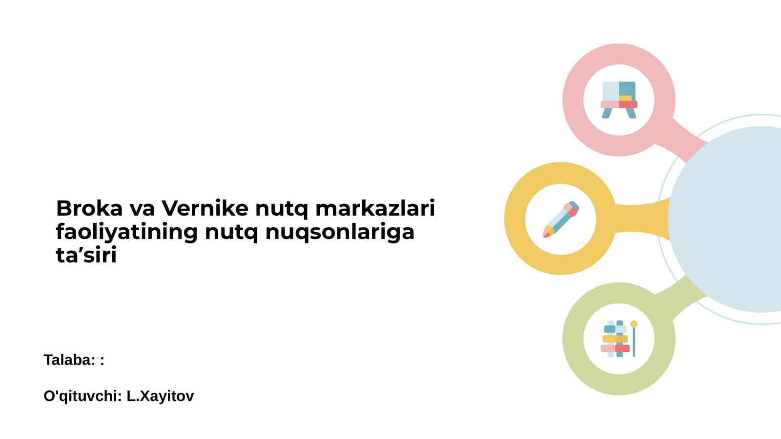 Broka va Vernike nutq markazlari faoliyatining nutq nuqsonlariga ta’siri 1