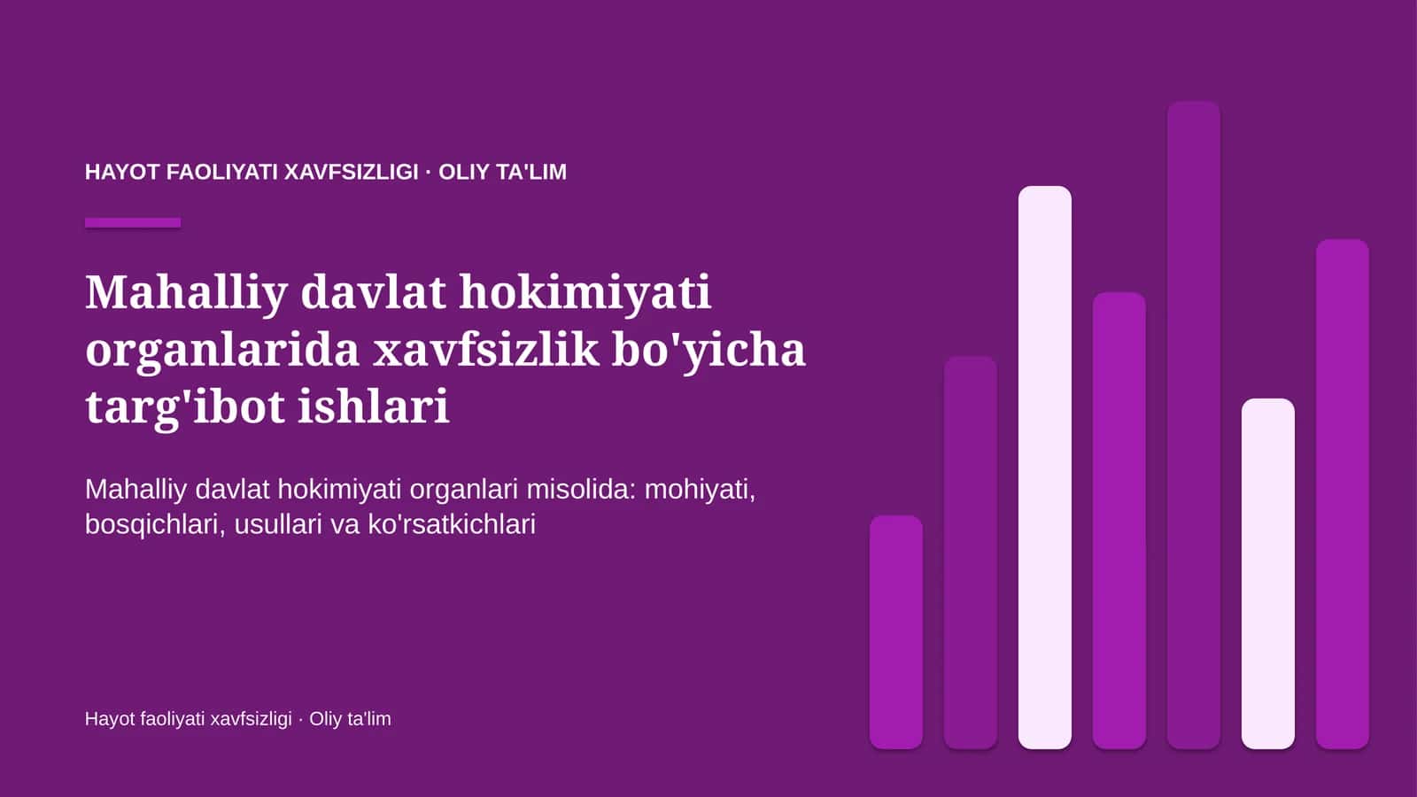 Mahalliy davlat hokimiyati organlarida xavfsizlik bo'yicha targ'ibot ishlari 1