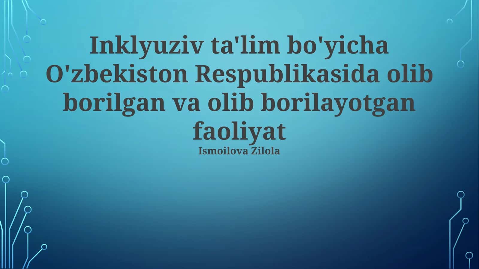 Inklyuziv Ta'lim Bo'yicha Amalga Oshirilayotgan Tadbirlar 1