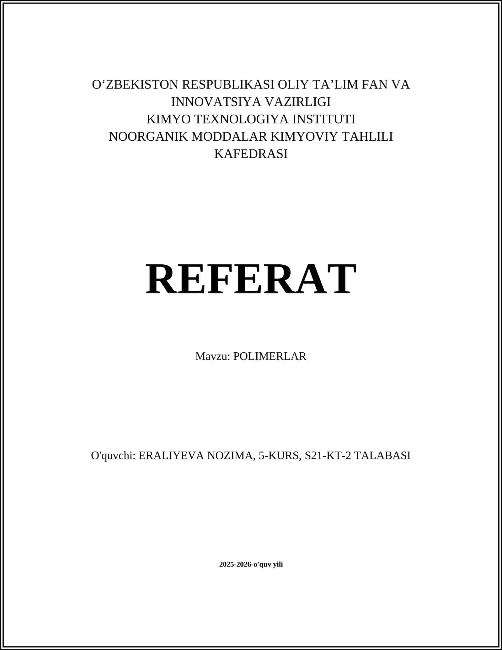 POLIMERLAR 1
