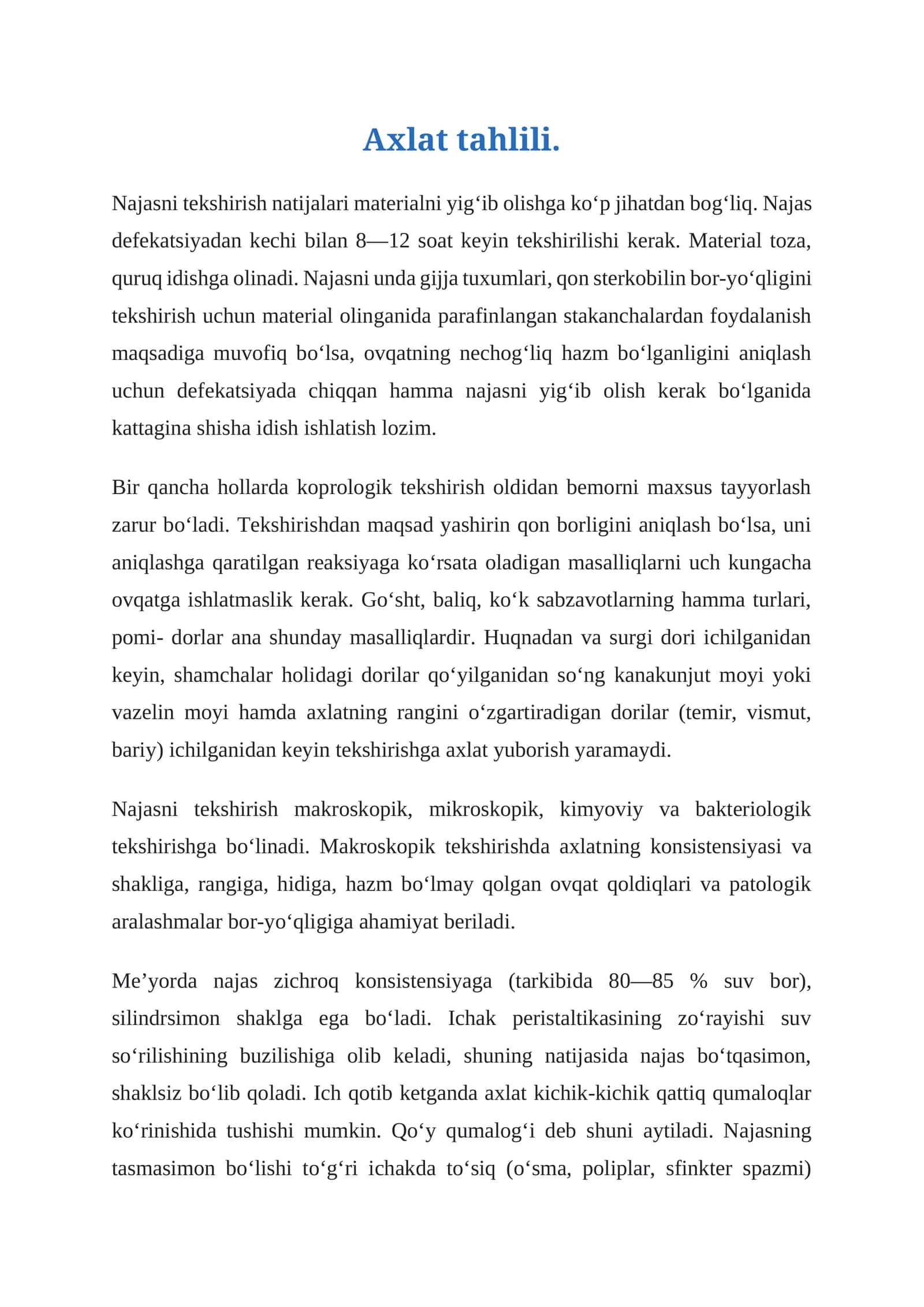 Axlat tahlili 1