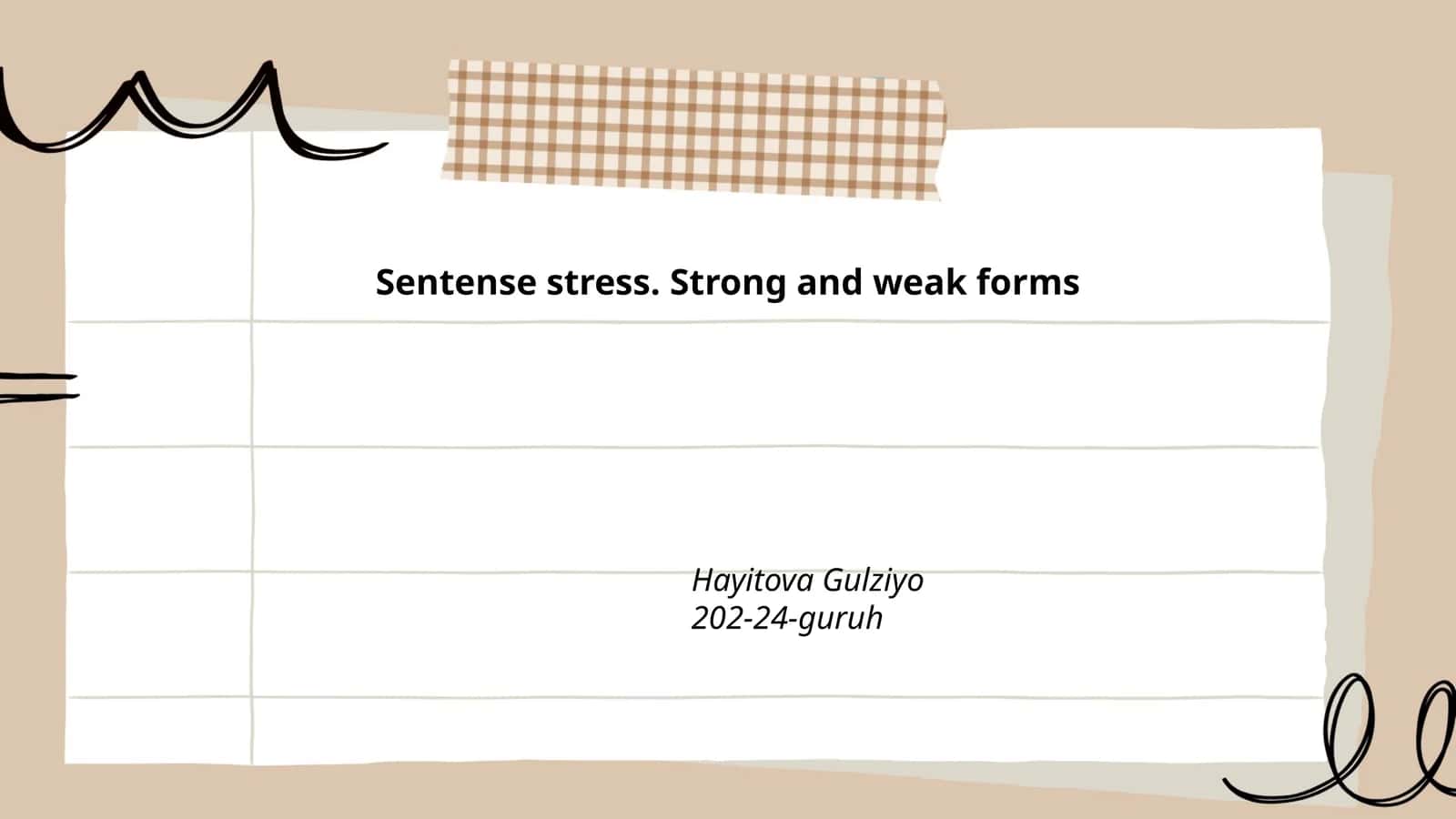Sentence stress. Strong and weak forms 1