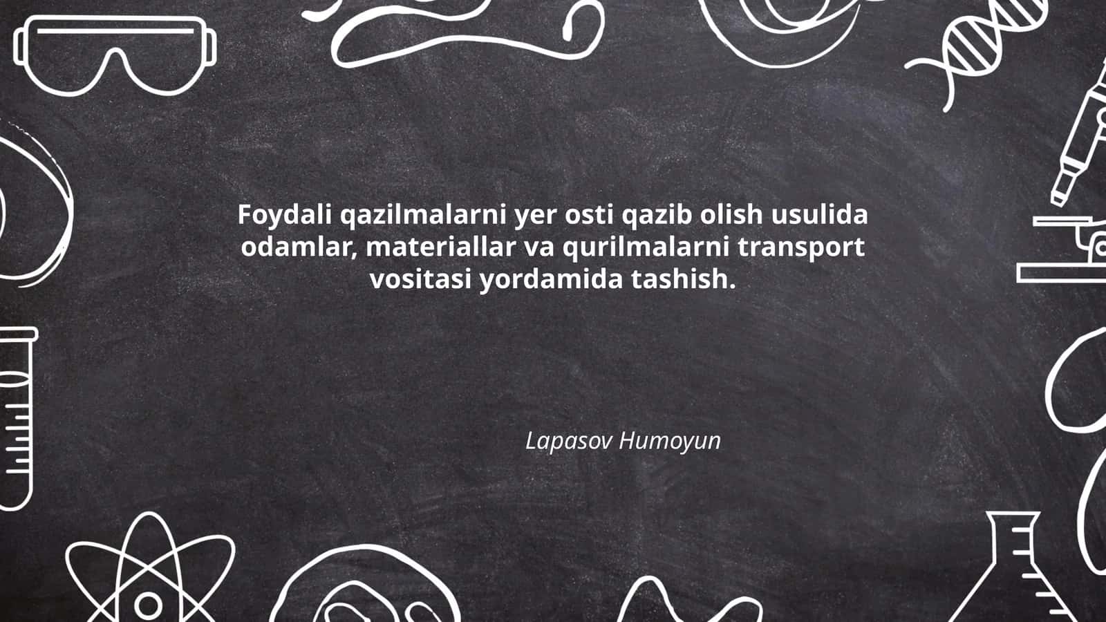 Yer osti qazish va transport tizimlari 1
