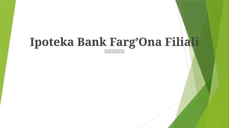 Ipoteka Bank Farg’Ona Filiali 1