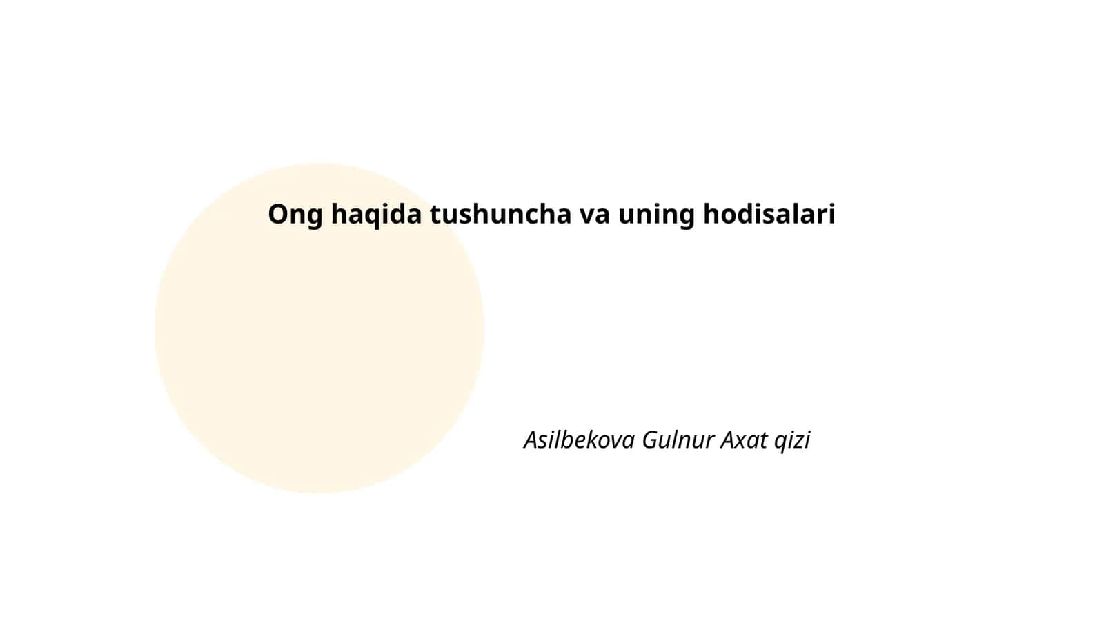 Ong va idrok 1
