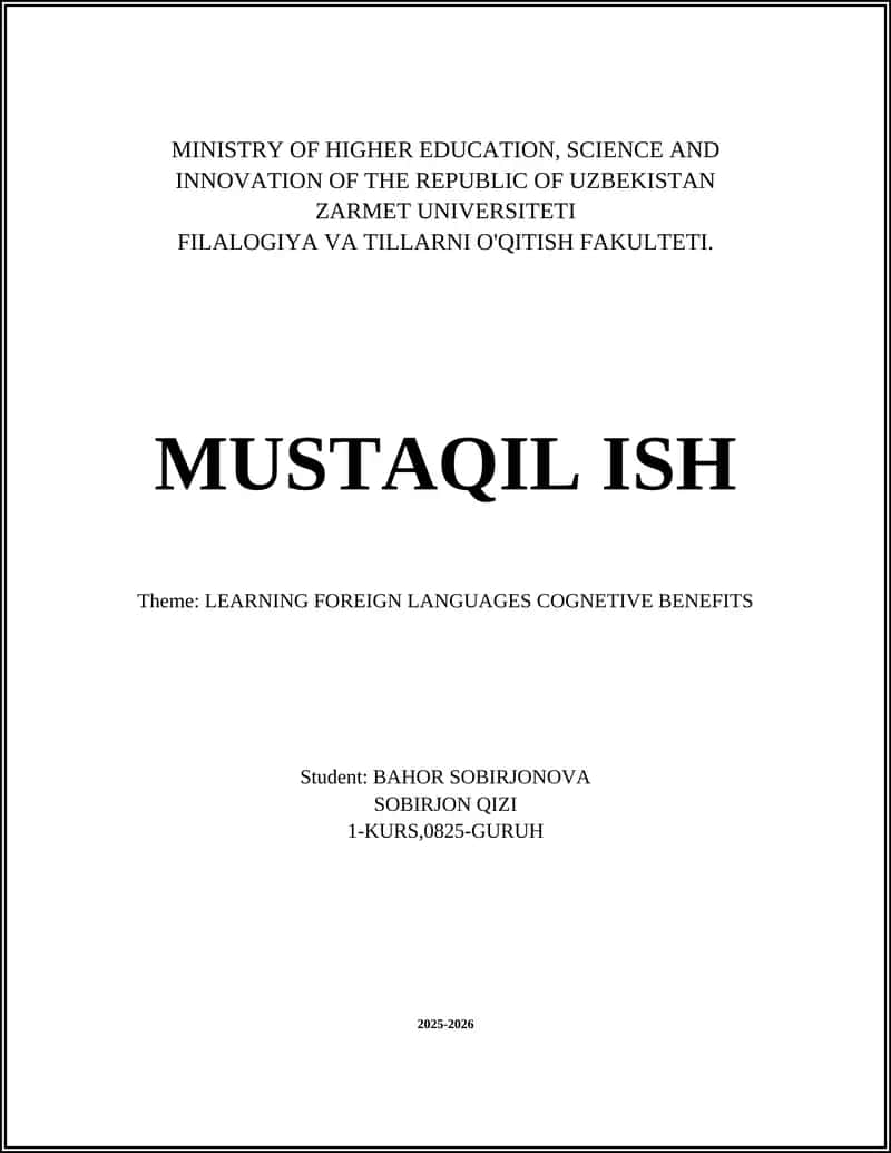LEARNING FOREIGN LANGUAGES COGNETIVE BENEFITS 1