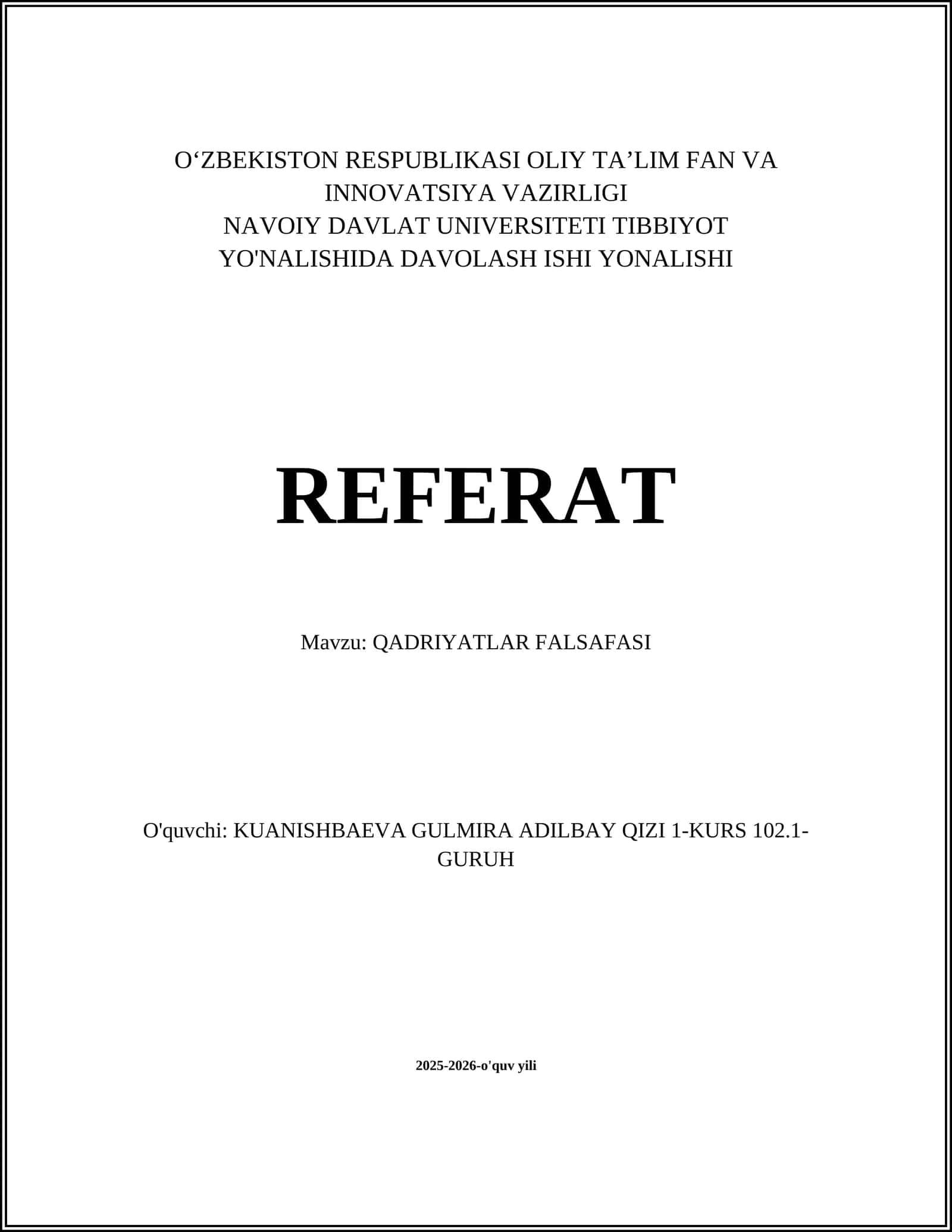 QADRIYATLAR FALSAFASI 1