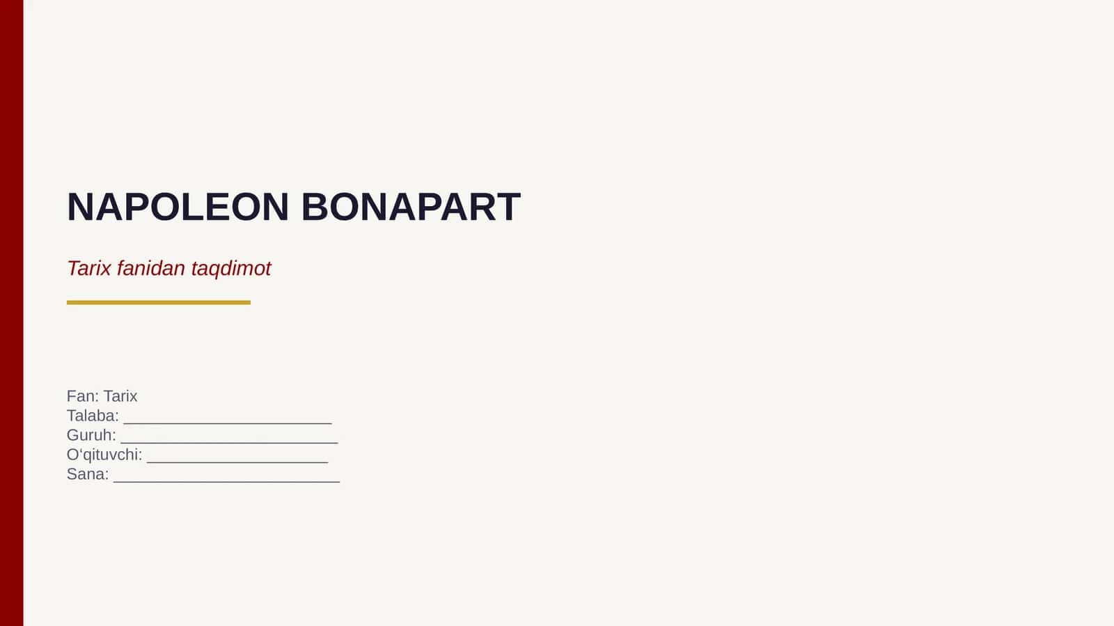 NAPOLEON BONAPART 1