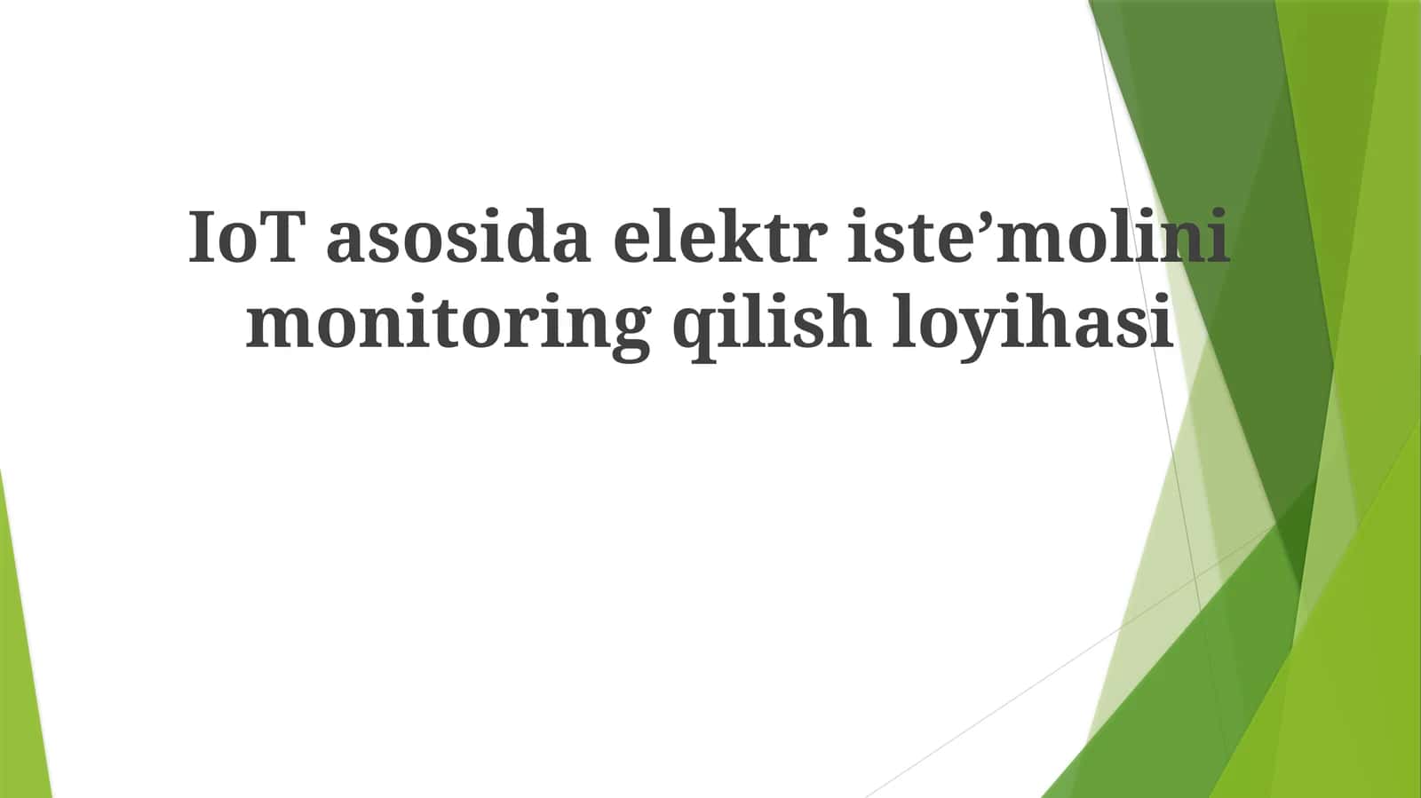 IoT asosida elektr isteʼmolini monitoring qilish loyihasi 1
