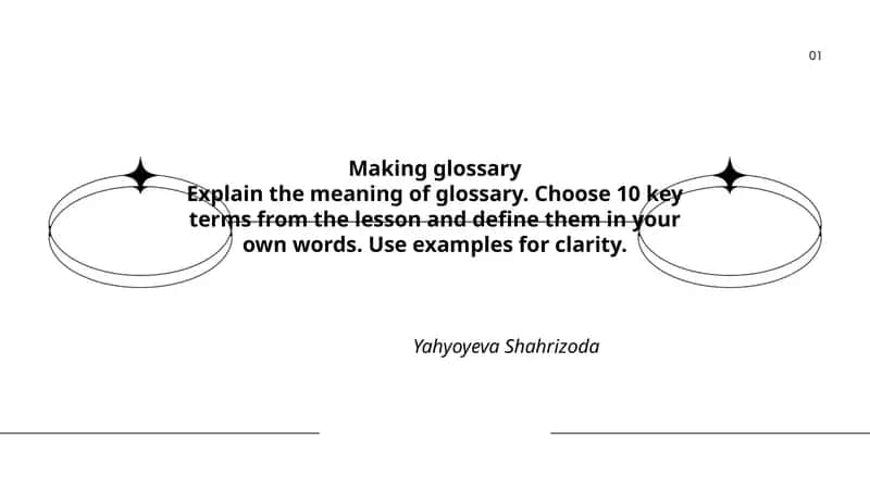 Making glossary 1
