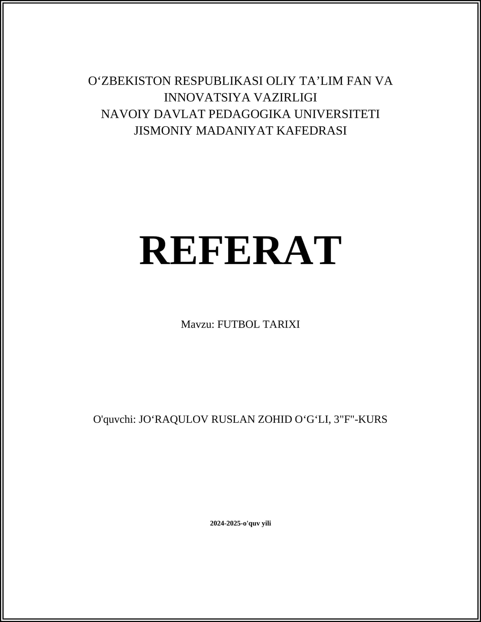 FUTBOL TARIXI 1