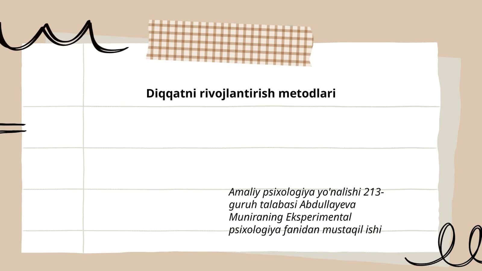 Diqqatni rivojlantirish metodlari 1