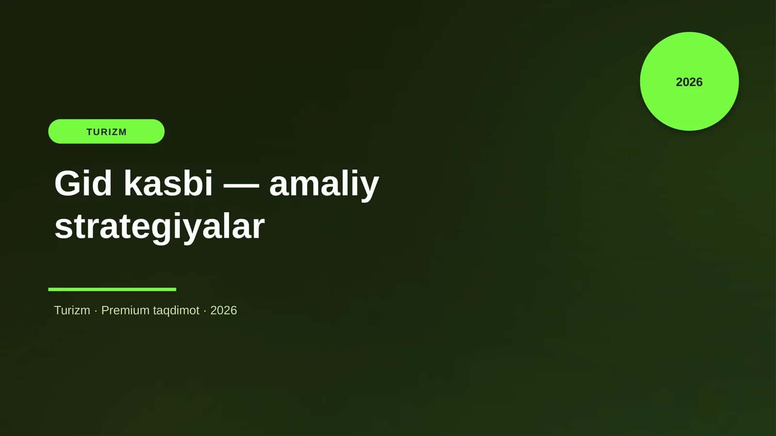 Gid kasbi — amaliy strategiyalar 1