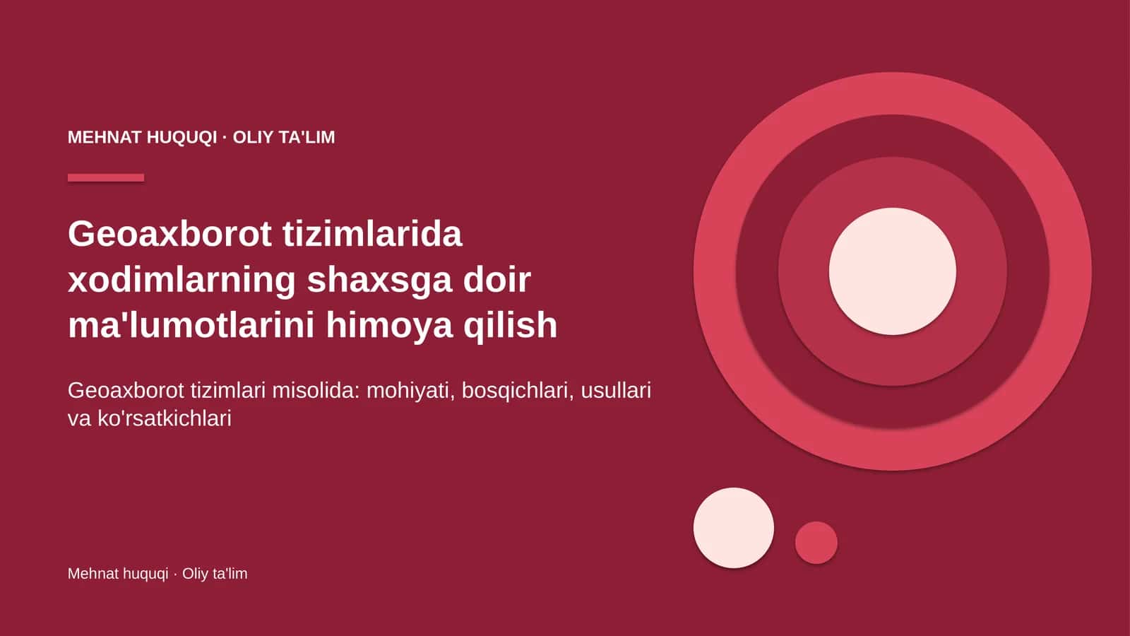 geoaxborot tizimlarida xodimlarning shaxsga doir ma'lumotlarini himoya qilish 9517 1
