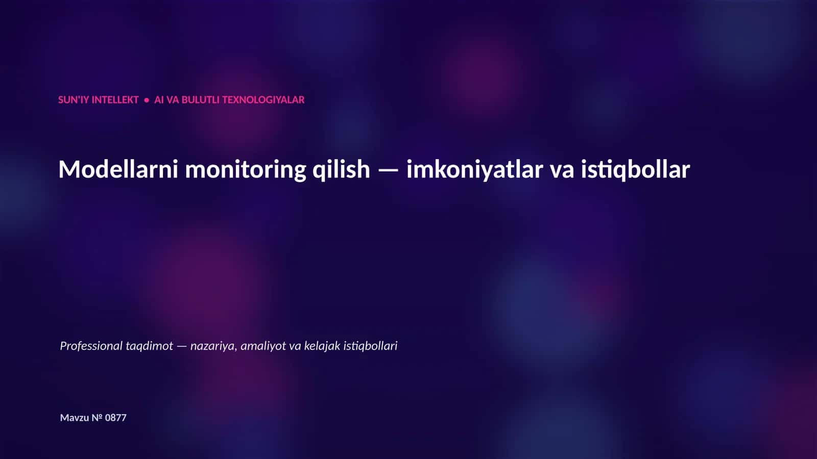 Bulutli AI va Sun'iy Intellekt 1