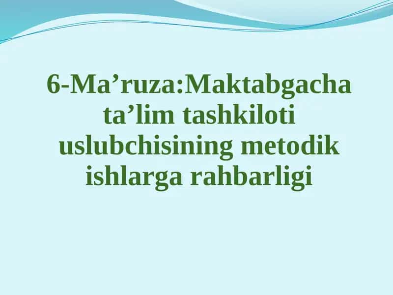 MAKBATGACHA TA'LIM MUASSASALARI METODISTI 1