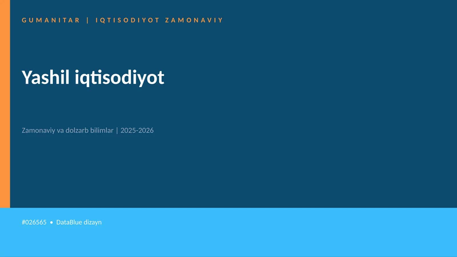 Yashil iqtisodiyot 1