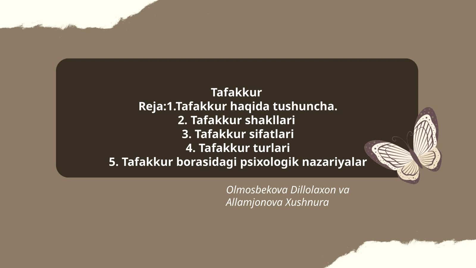 Tafakkur 1