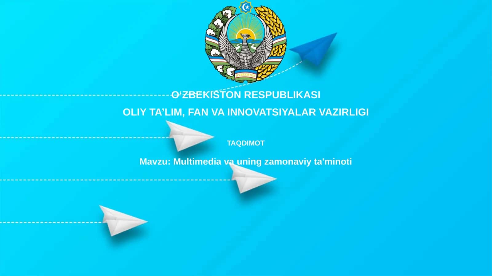 Multimedia va uning zamonaviy ta'minoti 1