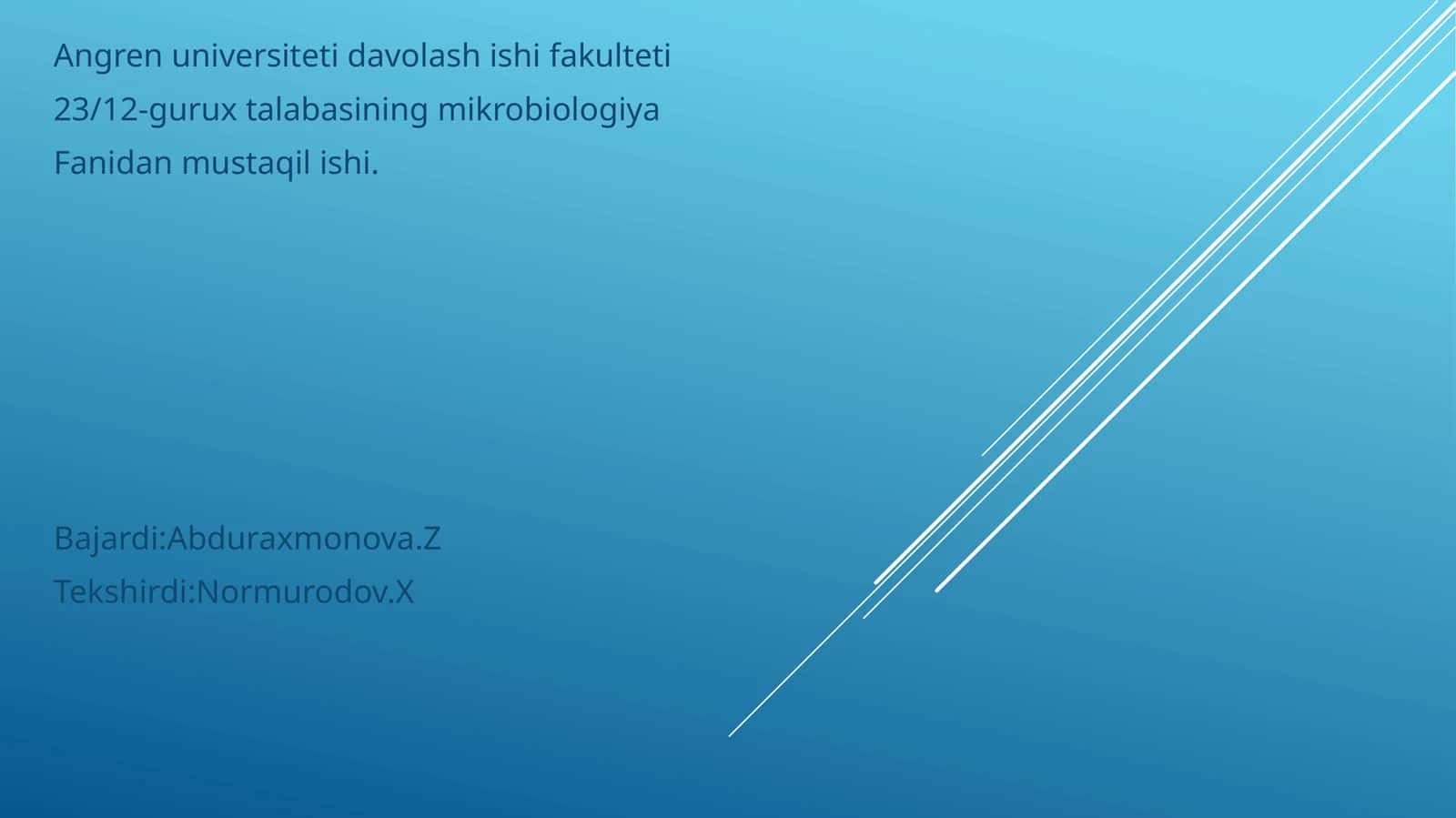Angren universiteti davolash fakulteti 1