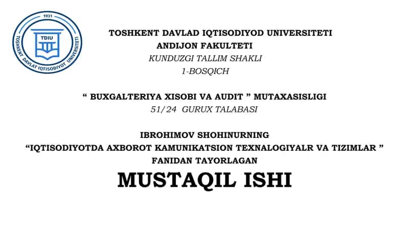 Matnli hujjatlarni qayta ishlash texnologiyalari 1