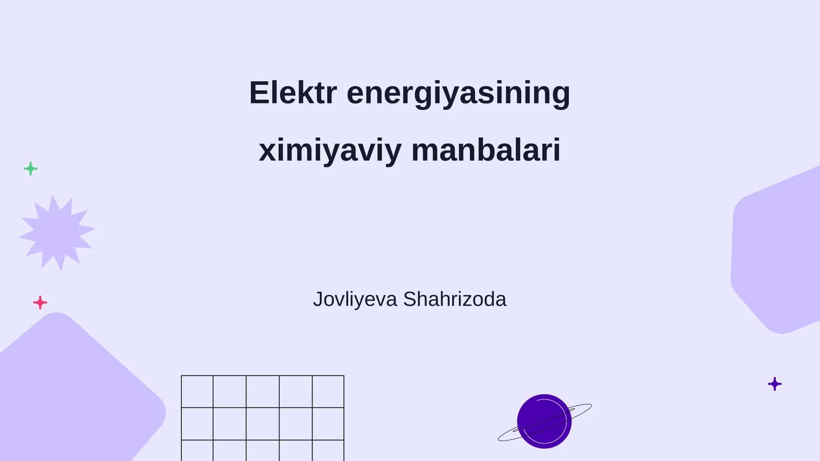 Elektr energiyasining ximiyaviy manbalari 1