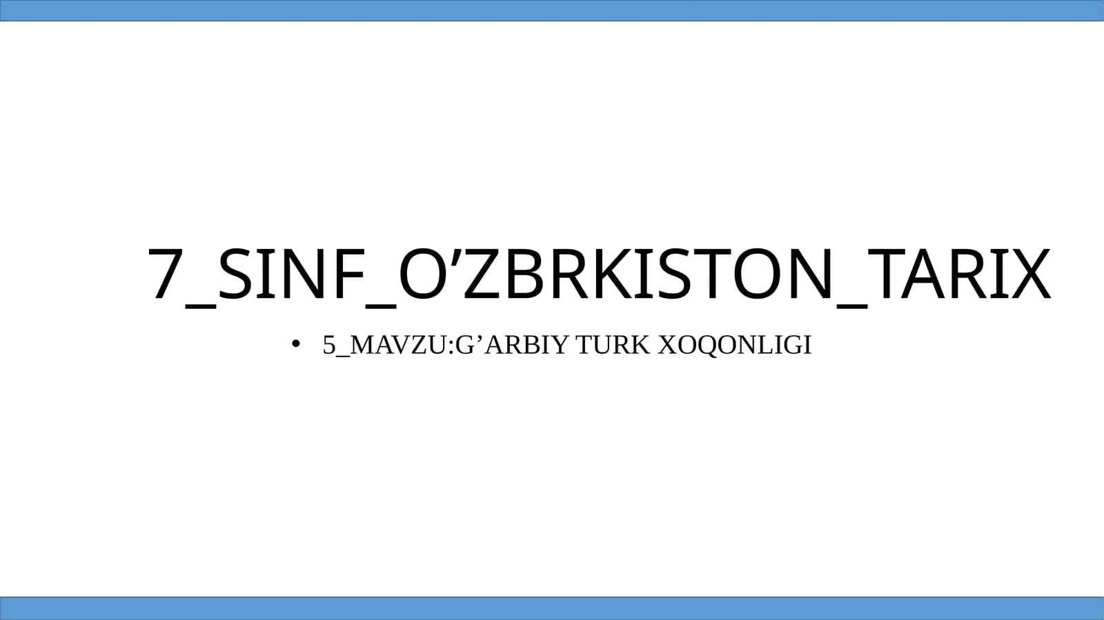 G‘ARBIY TURK XOQONLIGI 1