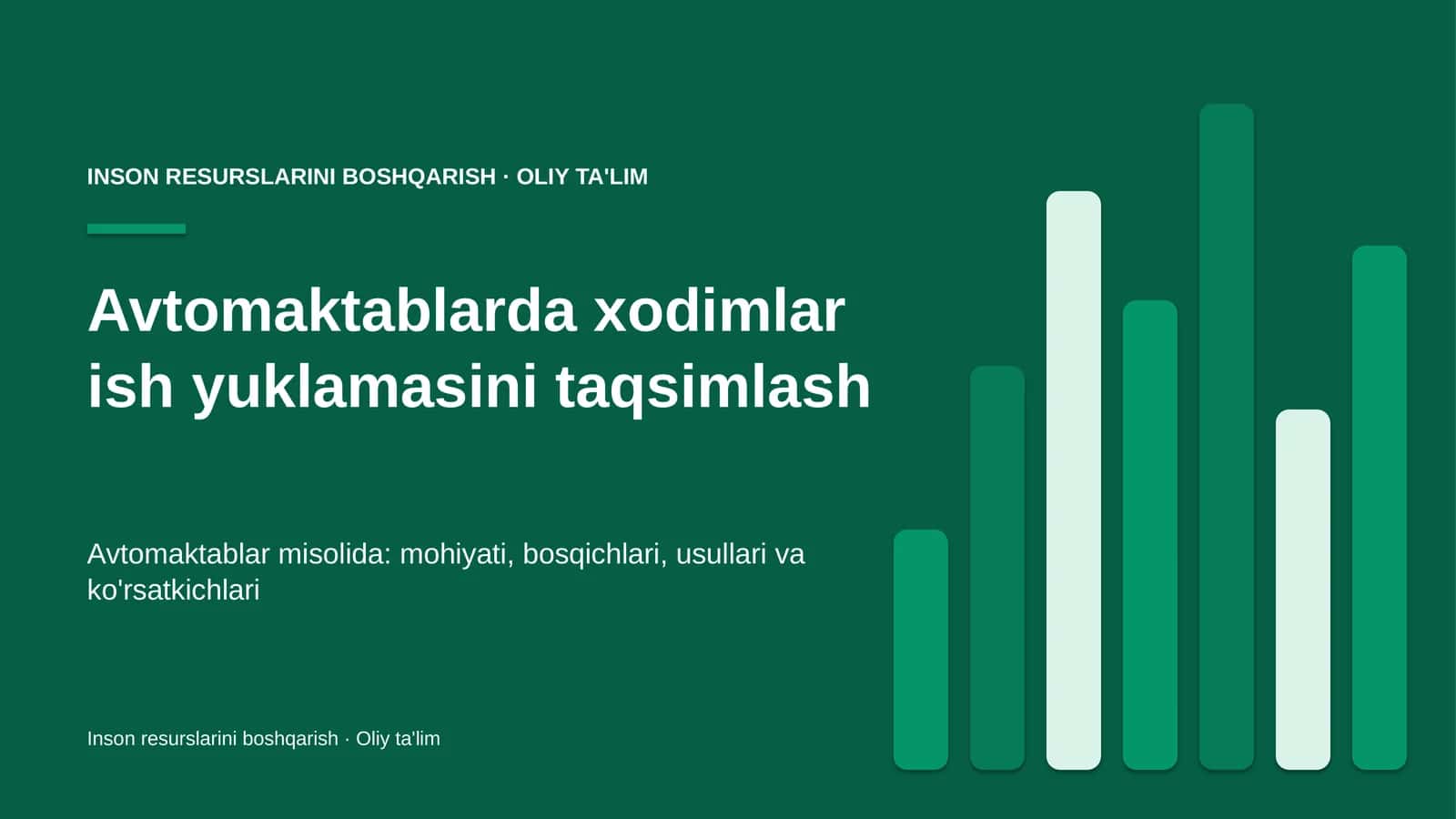 Xodimlar ish yuklamasini taqsimlash: mohiyati 1