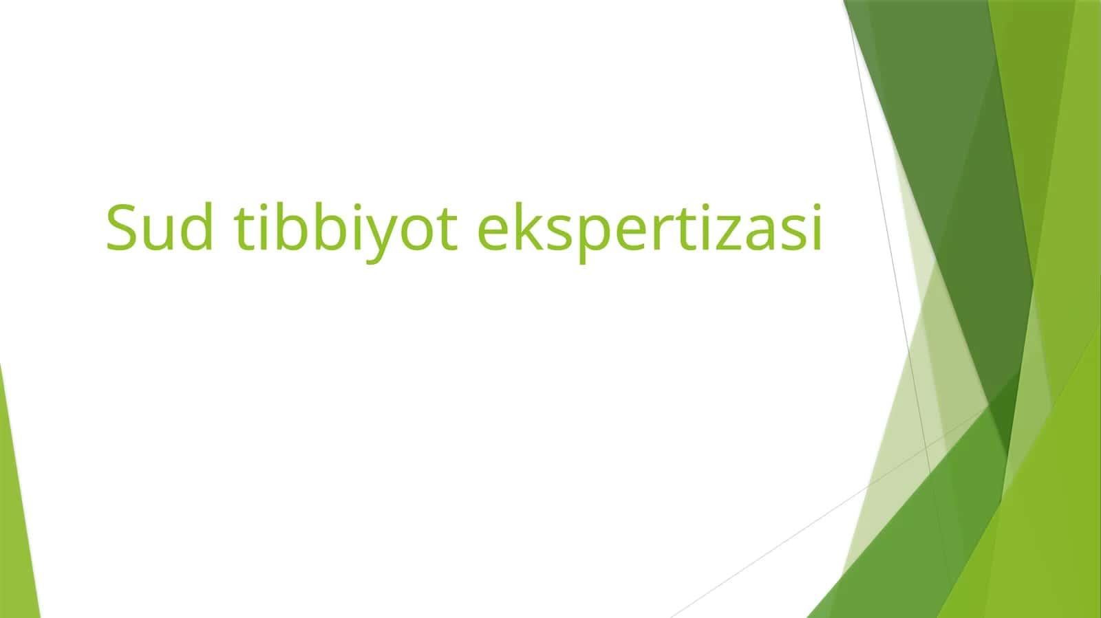 Sud tibbiyot ekspertizasi 1