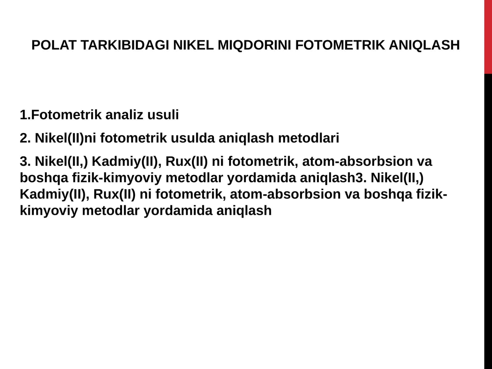 POLAT TARKIBIDAGI NIKEL MIQDORINI FOTOMETRIK ANIQLASH 1