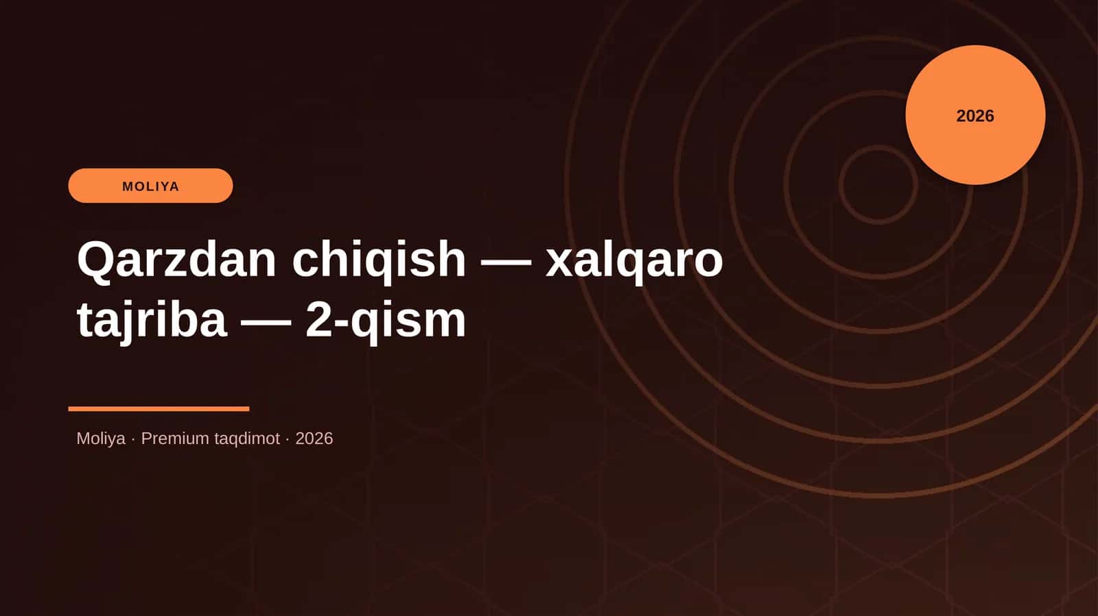 Qarzdan chiqish — xalqaro tajriba — 2-qism 1