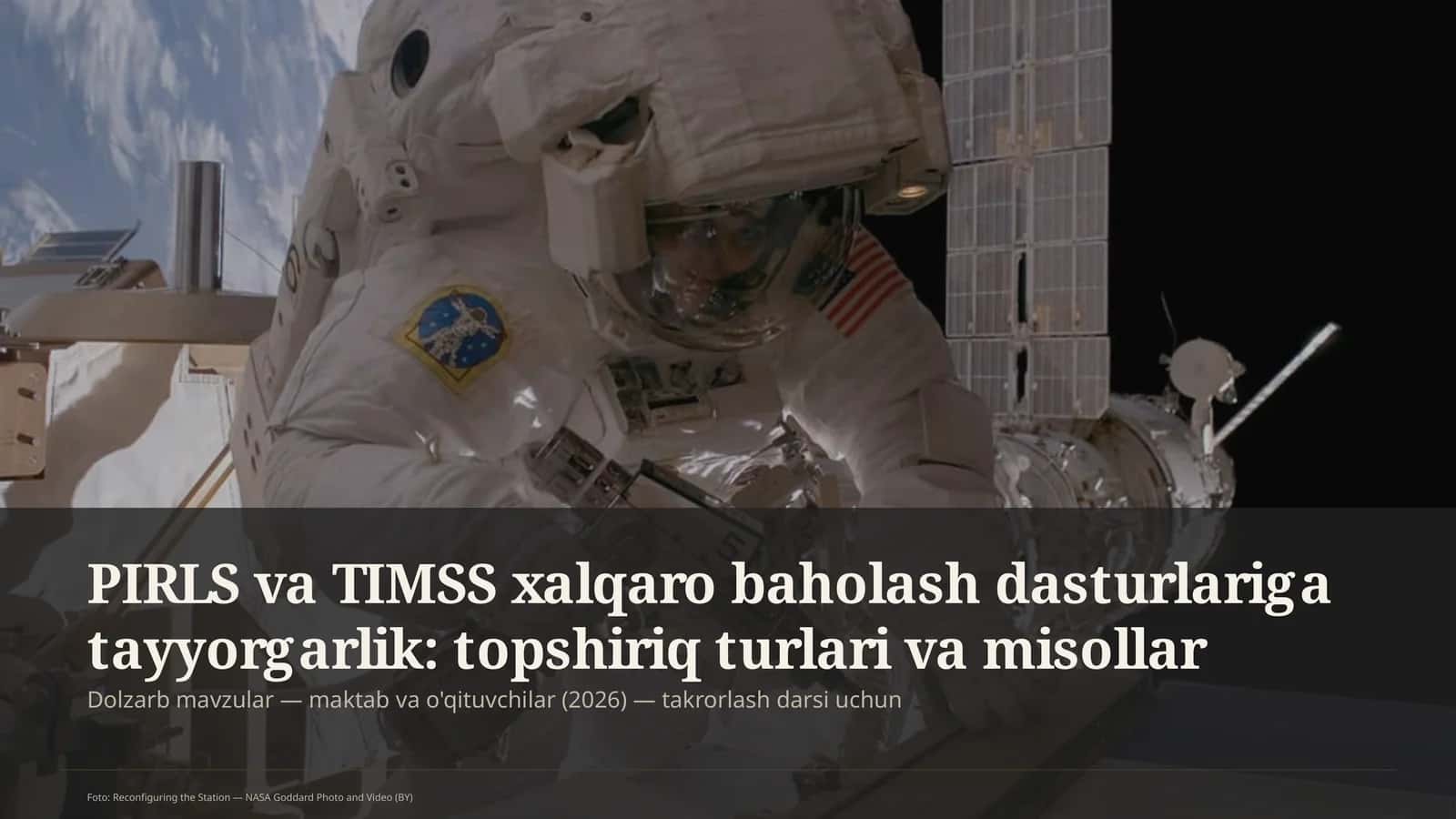 PIRLS va TIMSS xalqaro baholash dasturlariga tayyorgarlik: topshiriq turlari va misollar 1
