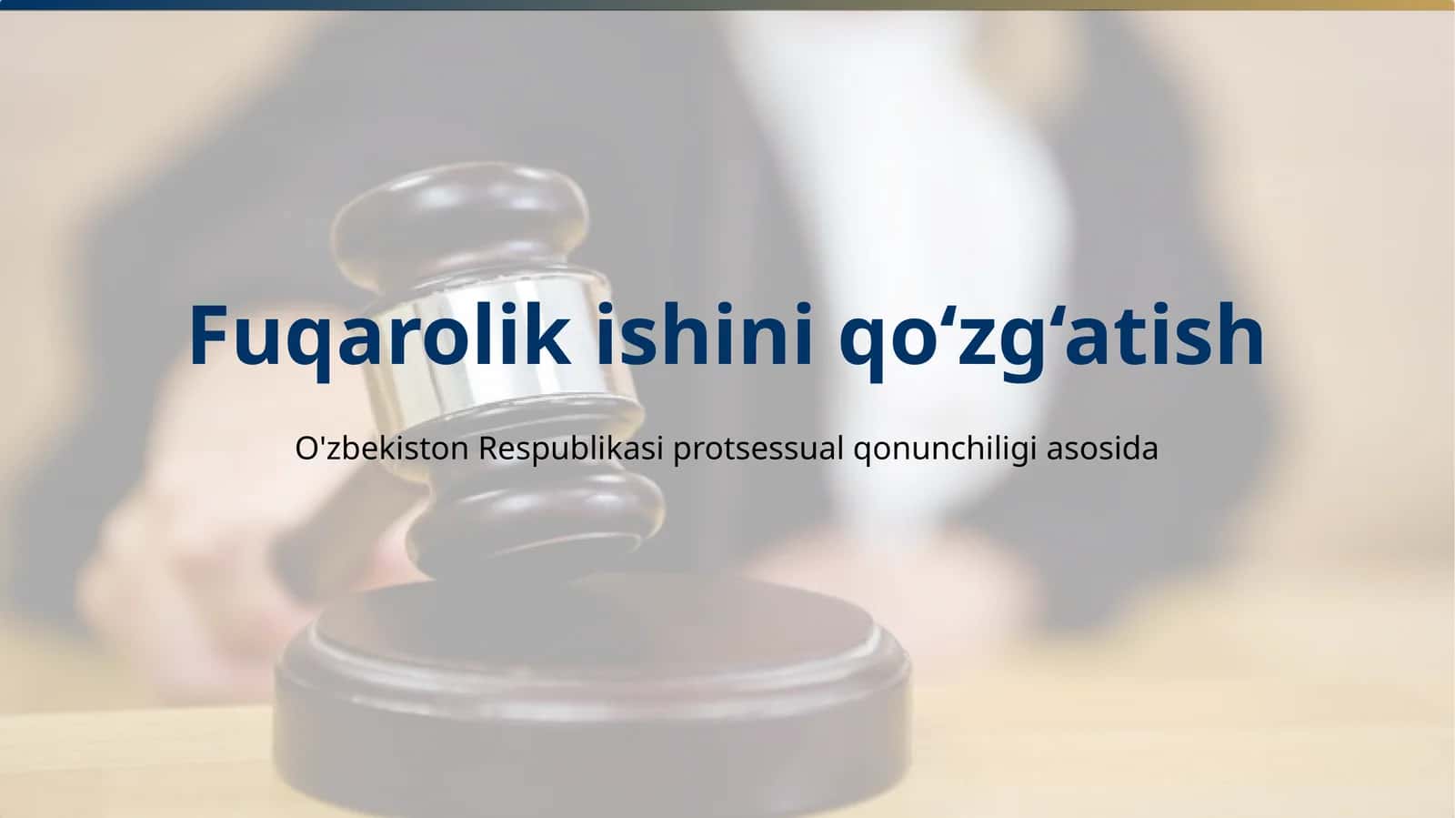Fuqarolik ishini qo‘zg‘atish 1