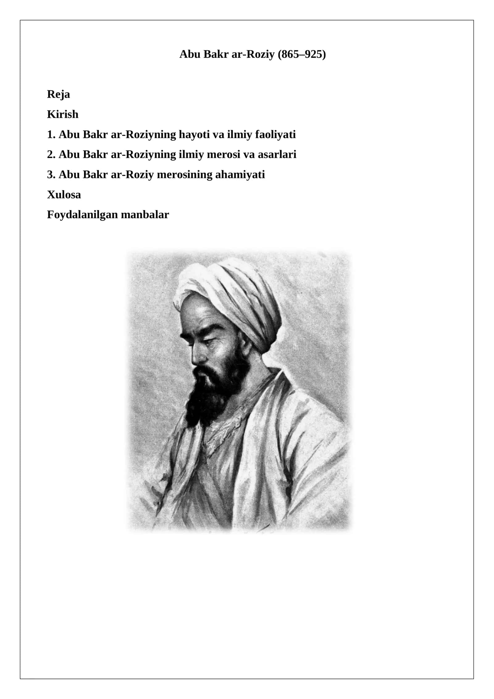Abu Bakr ar-Roziy (865–925) 1