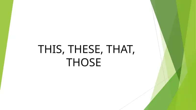 Demonstrative Pronouns 1