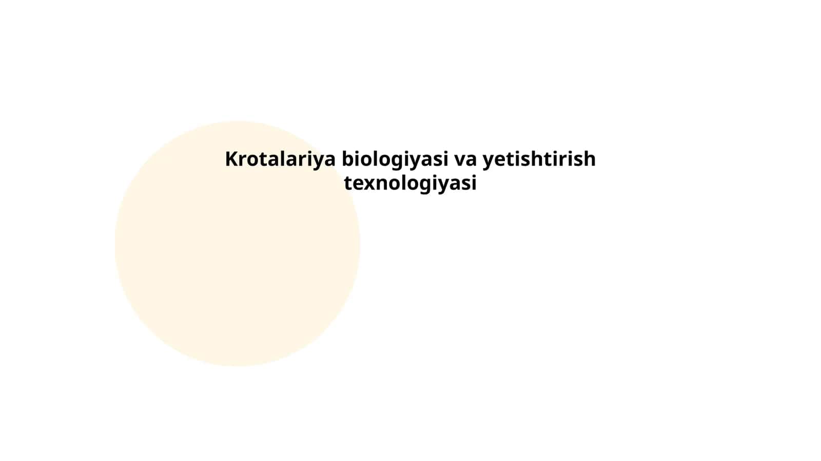 Krotalariya biologiyasi va yetishtirish texnologiyasi 1
