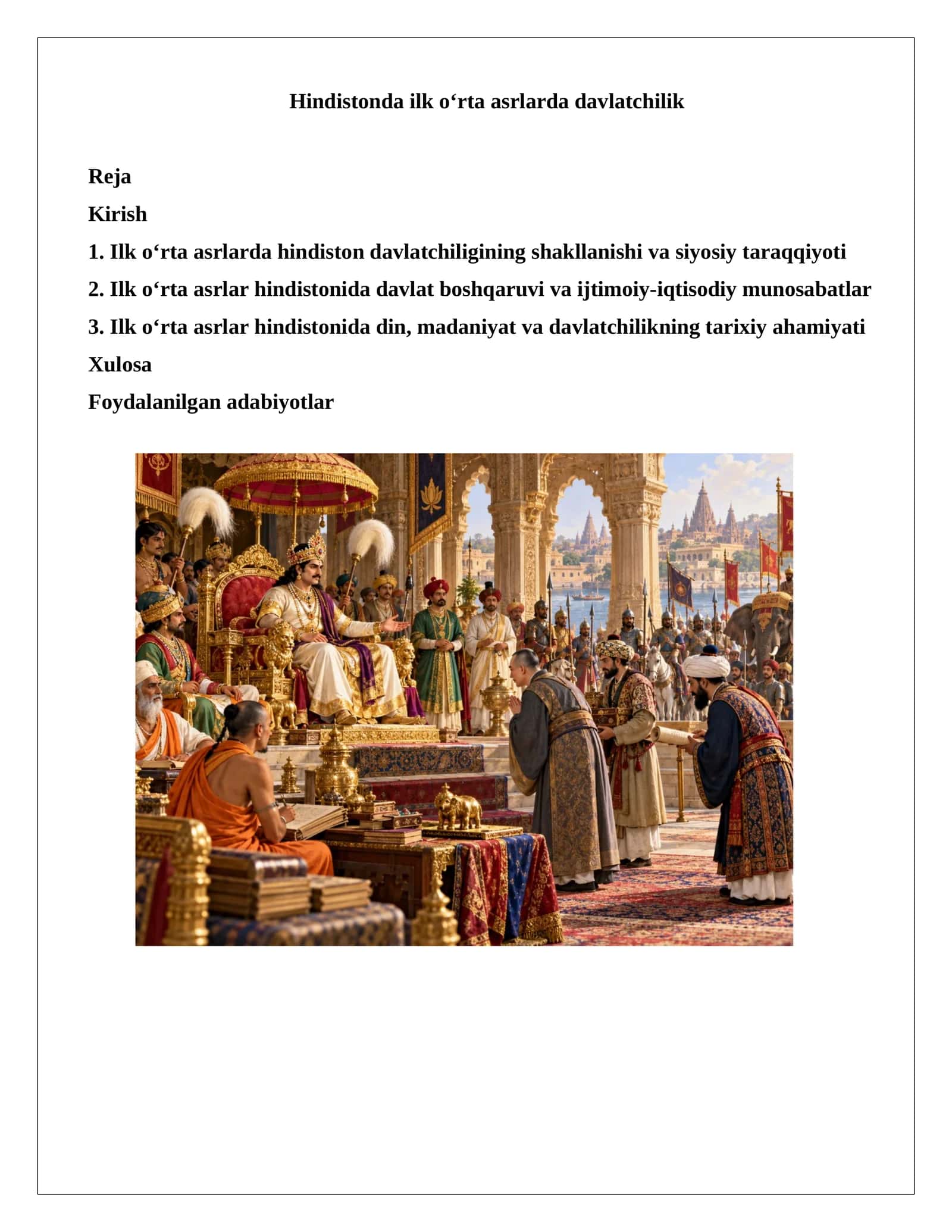 Hindistonda ilk o‘rta asrlarda davlatchilik 1