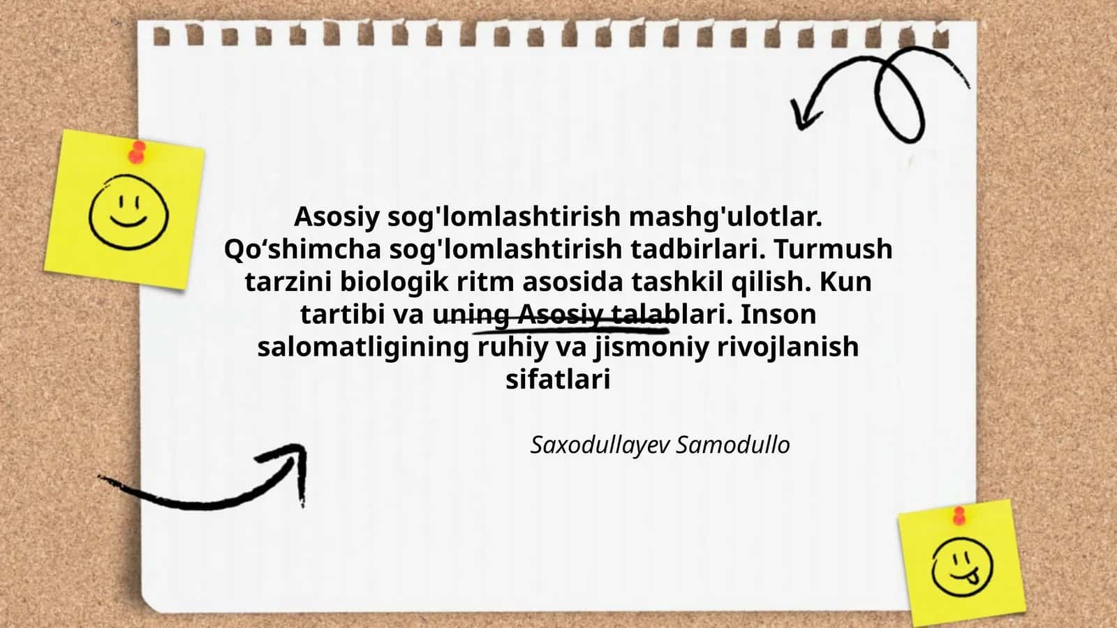 Inson salomatligining ruhiy va jismoniy rivojlanish sifatlari 1